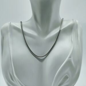 Vintage Monet Silver Tone Snake Chain Necklace